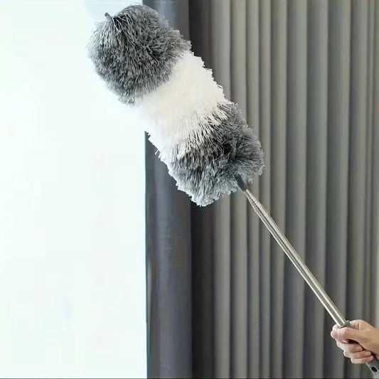 Extendable Microfiber Grey Duster (12Foot Long Handle)