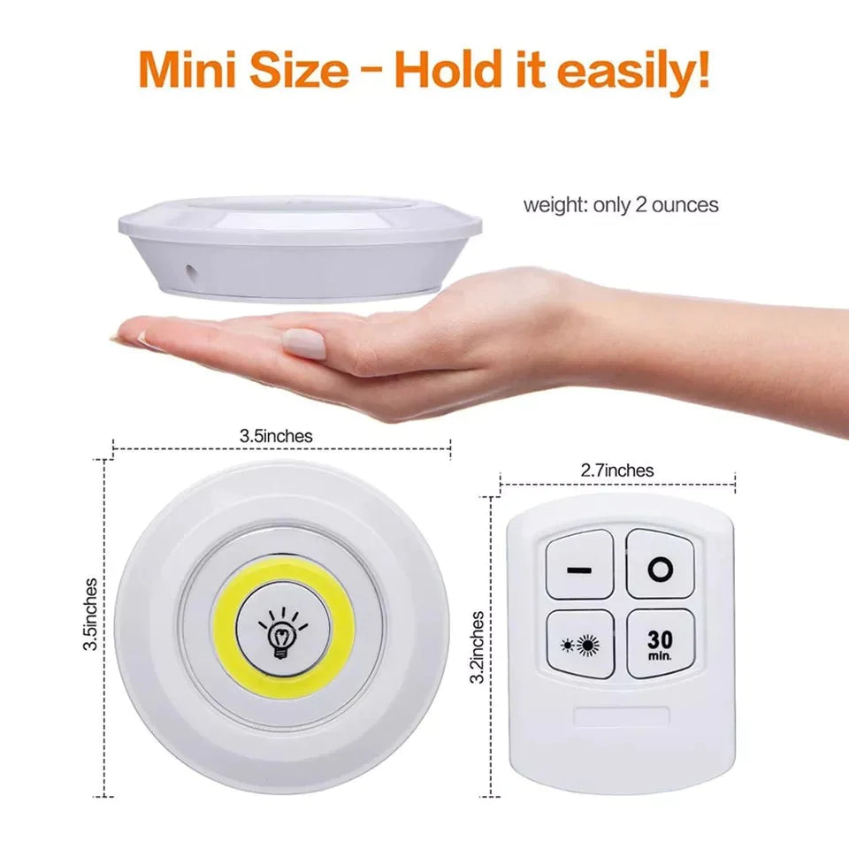 3-Pack Wireless LED Light Set with Remote Control