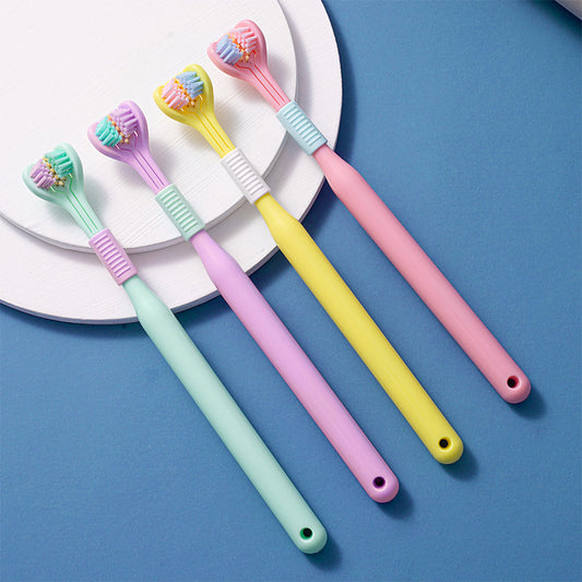 3-Sided Ultra Soft Toothbrush – Gentle Oral Care (Random colour)