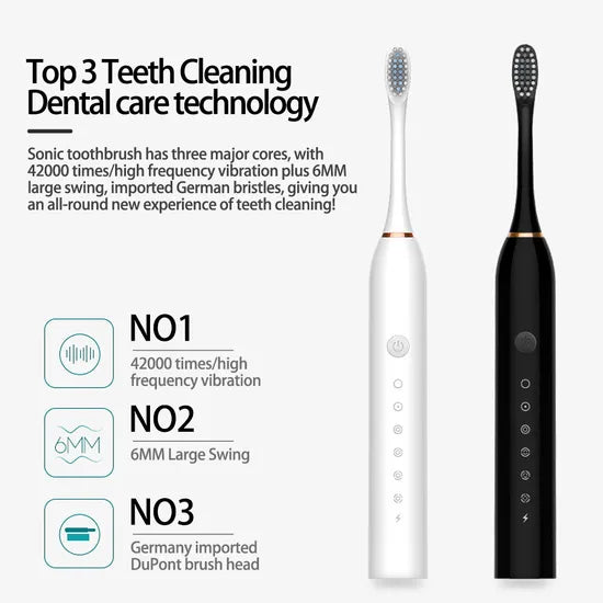 X3 Sonic Electric Toothbrush + Free Tongue Cleaner