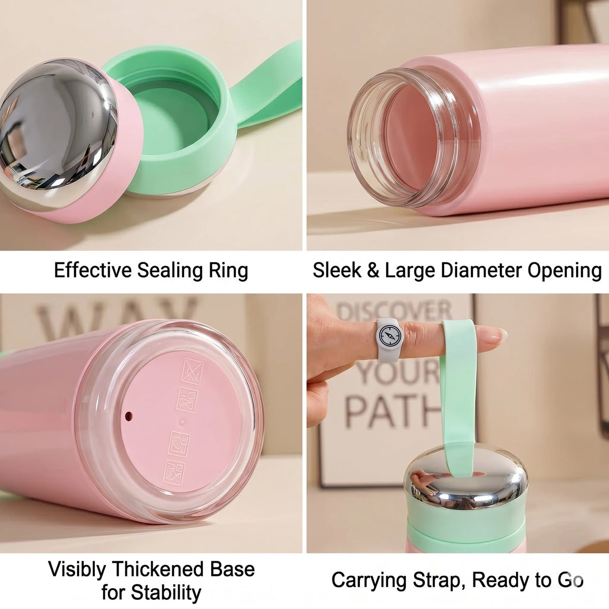 2-in-1 Kids School & Creative Bundle - Premium Insulated Glass Bottle & LCD Drawing Pencil Case
