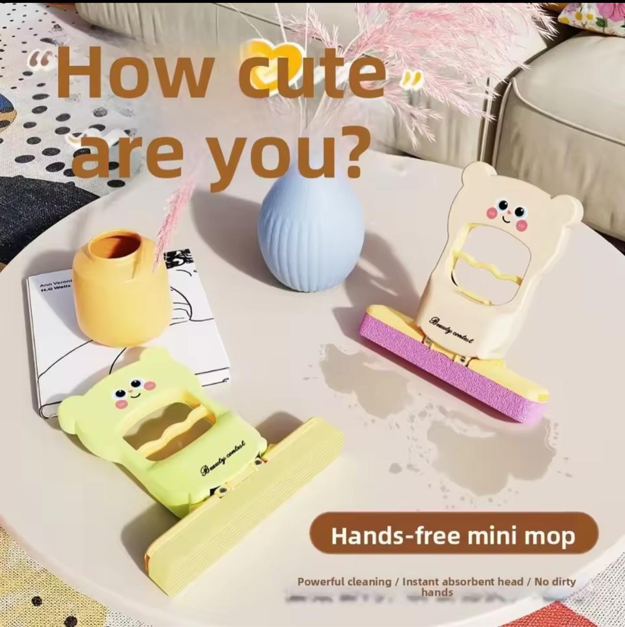 Foldable Mini Desktop Mop / Compact Floor Cleaning Tool
