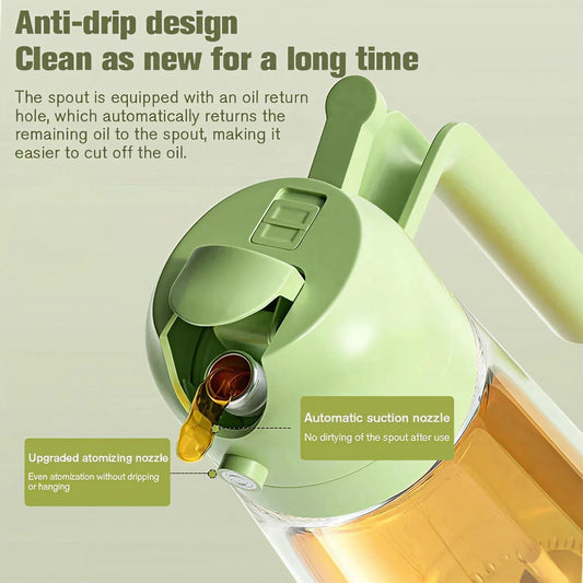Smart 2-in-1 Cooking Oil Spray & Pour Bottle for Kitchen & Air Fryer