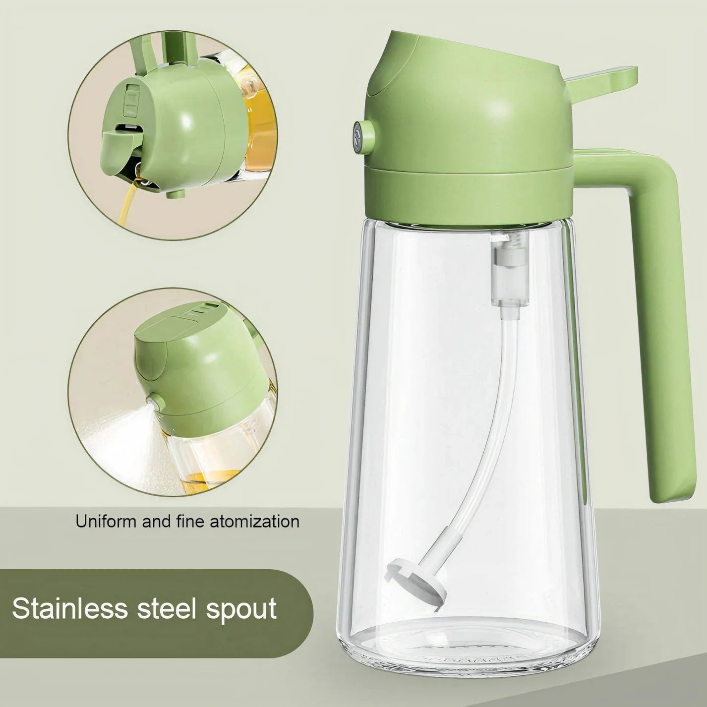 Smart 2-in-1 Cooking Oil Spray & Pour Bottle for Kitchen & Air Fryer