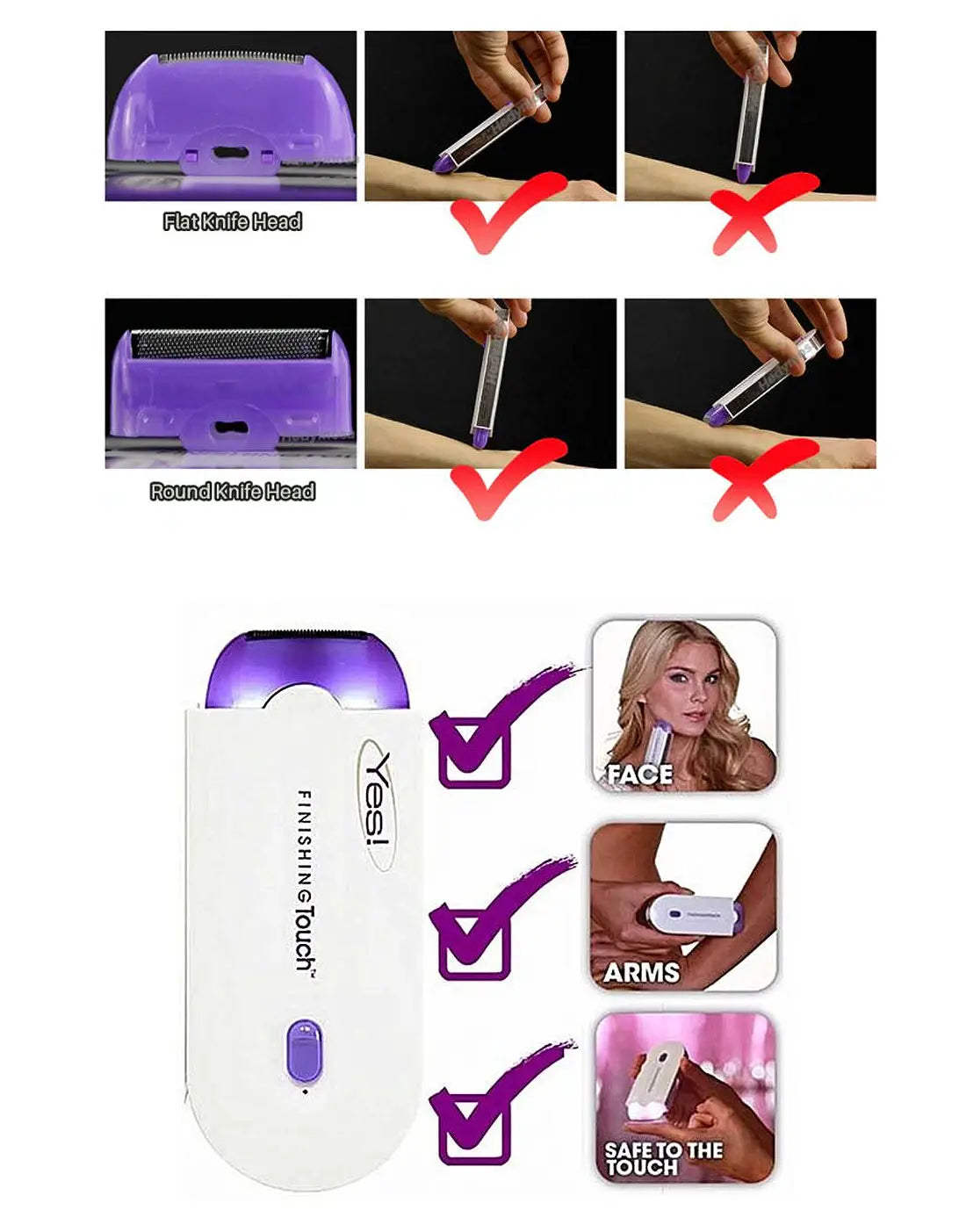 Rechargeable Yes! Finishing Touch Hair Removal Machine - A Smooth & Pain Free Hair Remover