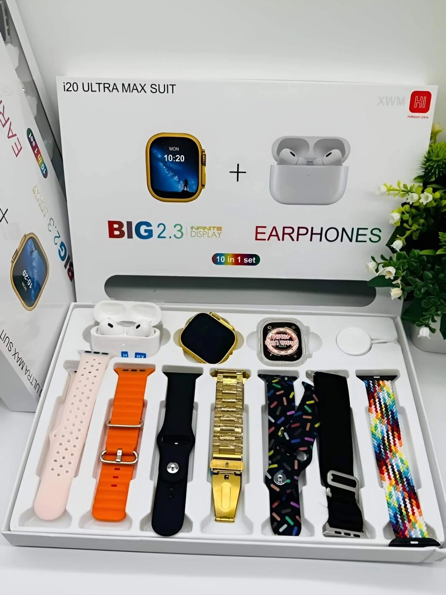 I20 Ultra Max 10-in-1 Smart Watch With Airpods