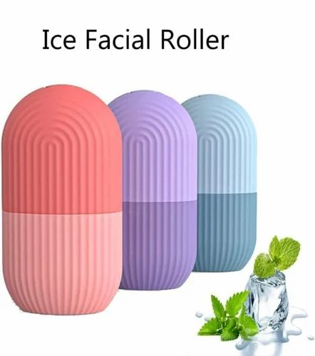 Silicone Face Ice Roller  Click Saman ( Random Colour )