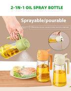 Smart 2-in-1 Cooking Oil Spray & Pour Bottle for Kitchen & Air Fryer