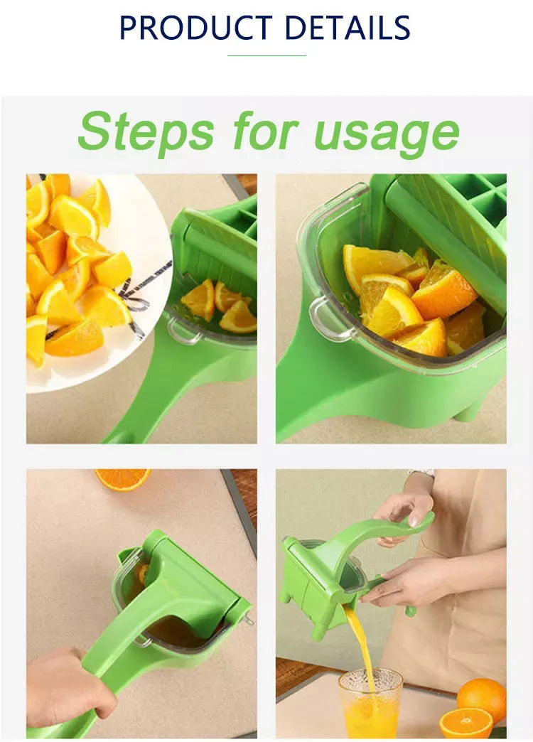 Heavy Duty Manual Hand Juicer | Plastic Fruit Press Squeezer-Click Saman