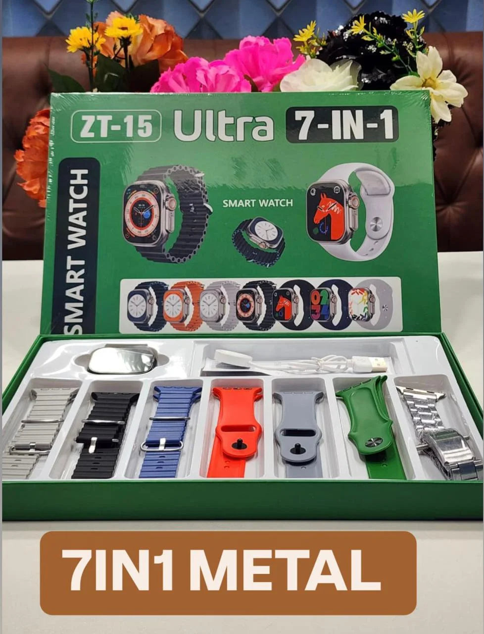 Smart Watch ZT-15 Ultra (7-in-1, Multiple Straps)